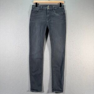 7 For All Mankind High Waist Ankle Skinny Jeans Womens 29 Gray Stretch‎ Comfort